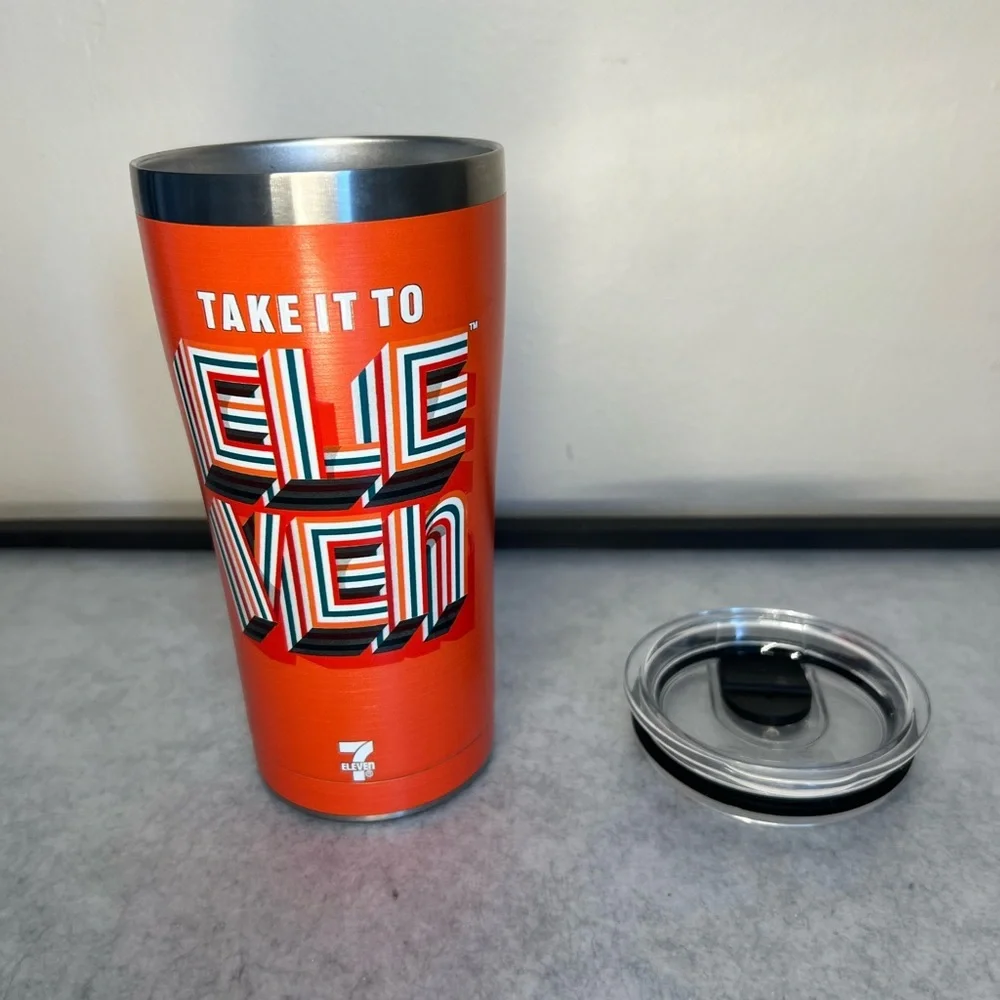 tervis Orange Slurpee Stainless Tumbler with Clear Lid